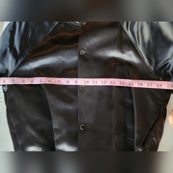 Vintage Diamond Dust Glitter Unicorn Graphic Snap Up Satin Jacket Women's Size S - Picture 5 of 10